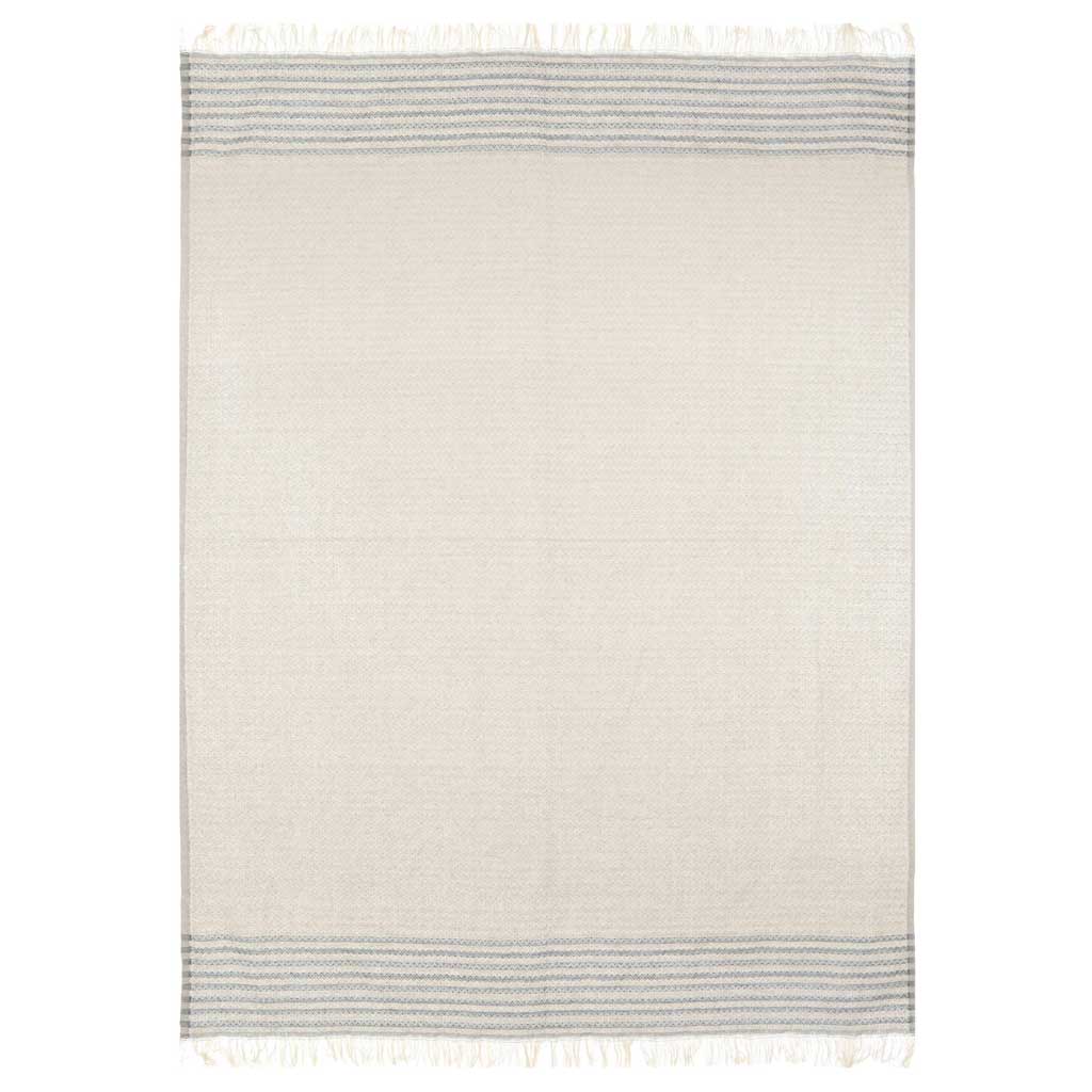 Custom Designs Wholesale Turkish Throw Blanket - Zigzag X-Large Beige Dark Blue Party blanket