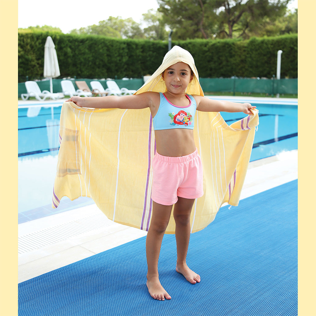 Kids towels Judy Pestemal Convertible bag Towel Poncho back Pack beach bag 100% Turkish cotton