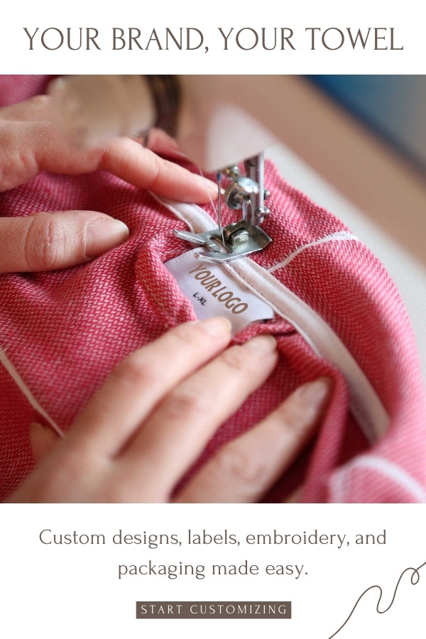Custom Turkish Towels with Logo, Labels, Packaging – Low MOQ Wholesale Towel Manufacturing & Branding Services