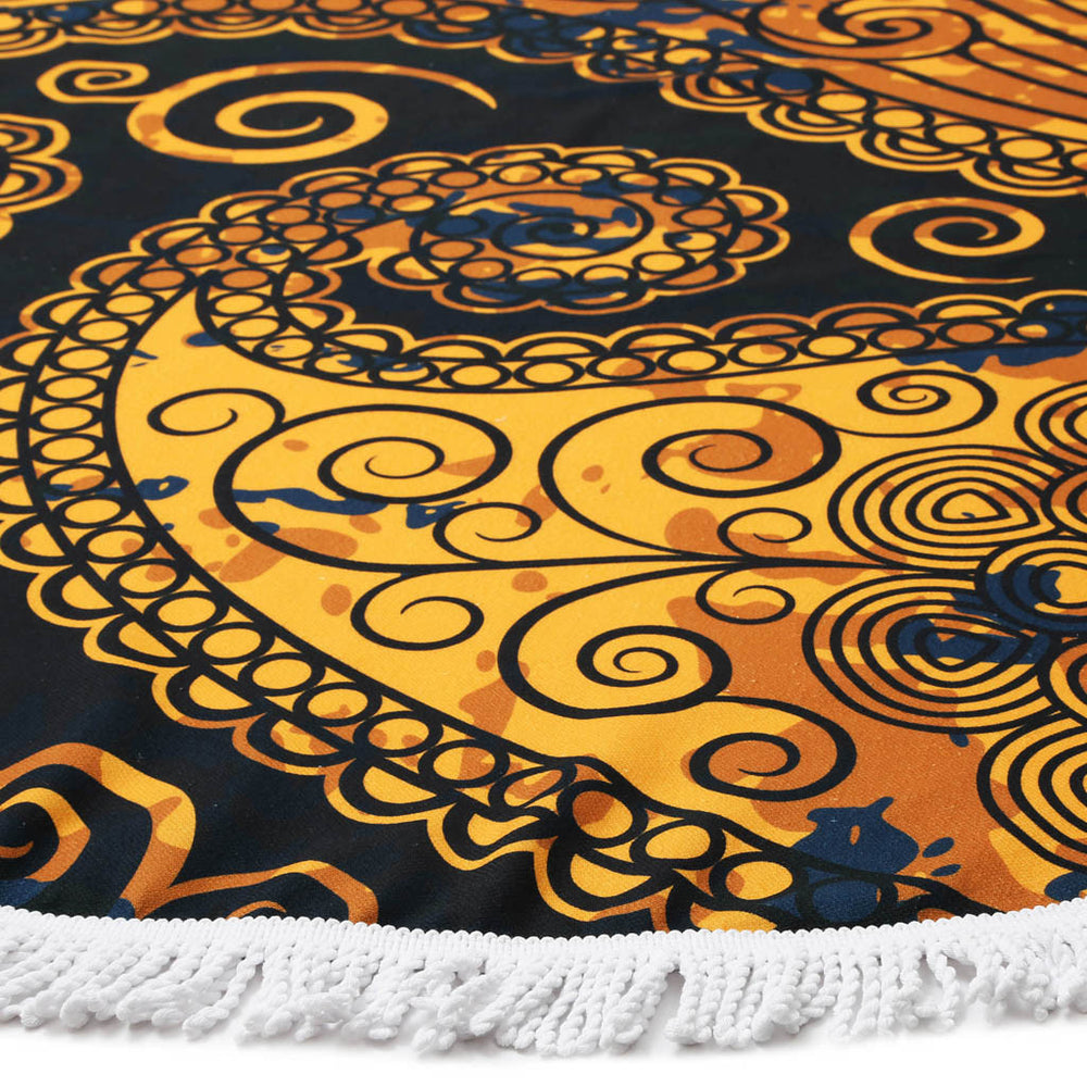 Round beach towel 100% cotton Turkish pestemal