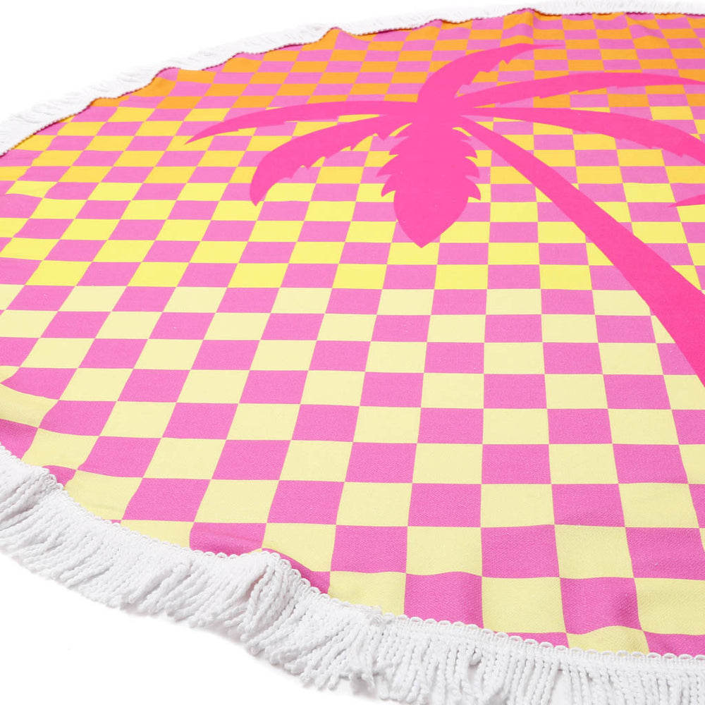 High quality round beach towel picnic peshtemal sand free lightweight quick dry