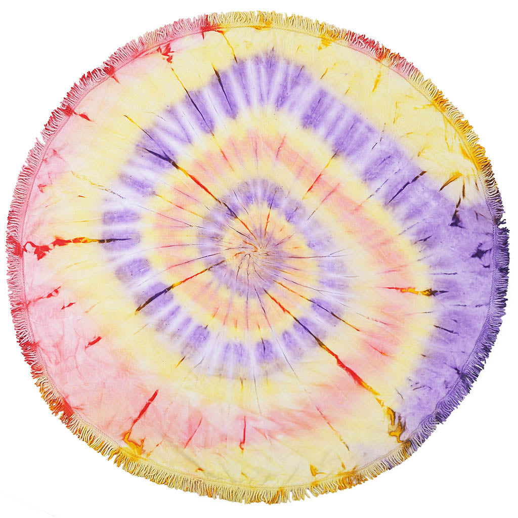 High quality round beach towel picnic peshtemal sand free lightweight quick dry