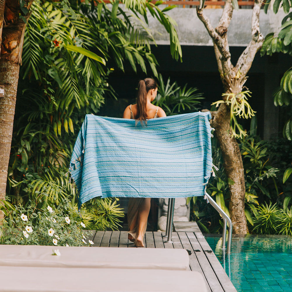 Colourful Pestemal Towel - Turkish beach towels custom logo embroidery bath towel sets 100% organic Turkish cotton woven Pestemal