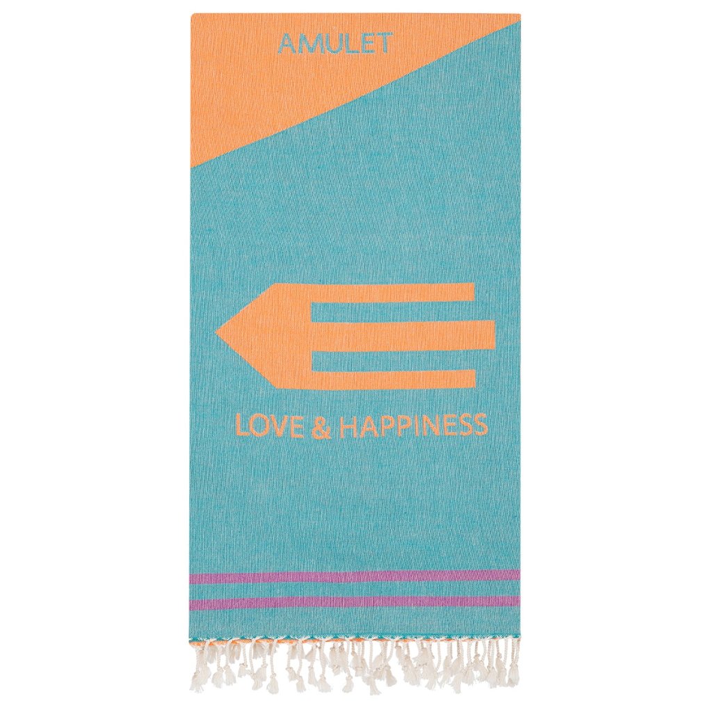 Lucky charm Turkish bath towel customized beach towels custom logo embroidery 100% cotton