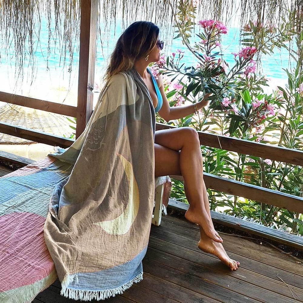 custom beach towel bath towel 100% cotton superdry soft lightweight sand free pool peshtemal custom embroidery logo