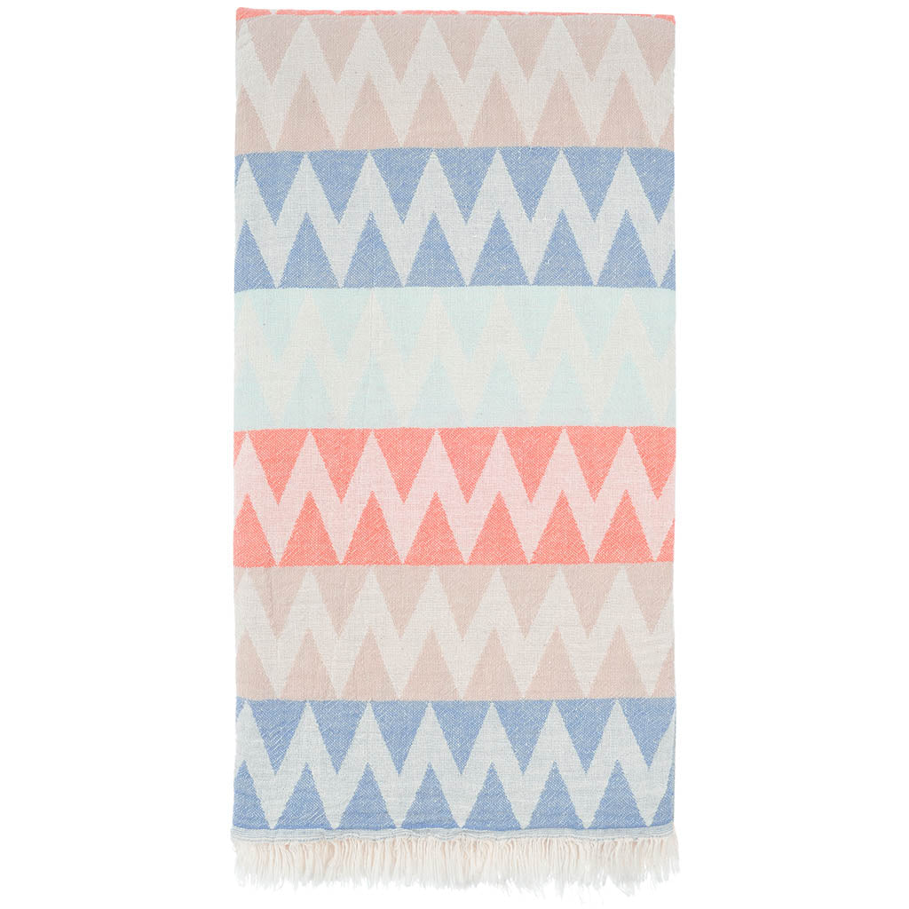 Zigzag Pestemal Grey Blue-Beige