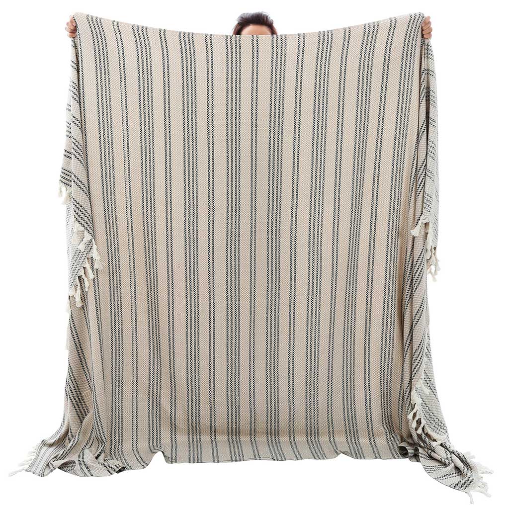 Wholesale 100% cotton throw blanket custom blankets for home decor sofa bed beach picnic 