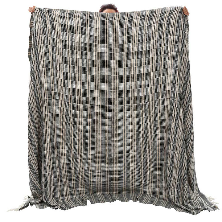Wholesale 100% cotton throw blanket custom blankets for home decor sofa bed beach picnic 