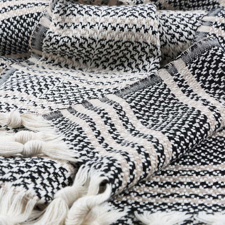 Wholesale 100% cotton throw blanket custom blankets for home decor sofa bed beach picnic 