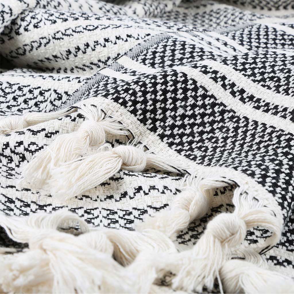 Wholesale 100% cotton throw blanket custom blankets for home decor sofa bed beach picnic 