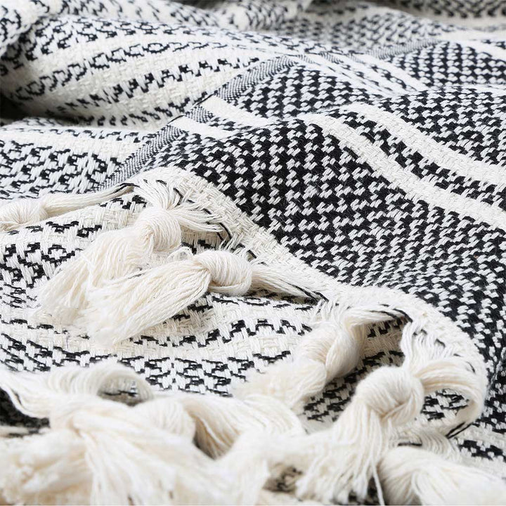 Wholesale 100% cotton throw blanket custom blankets for home decor sofa bed beach picnic 