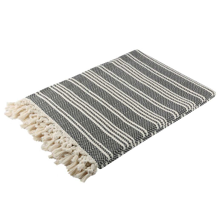 Wholesale 100% cotton throw blanket custom blankets for home decor sofa bed beach picnic 