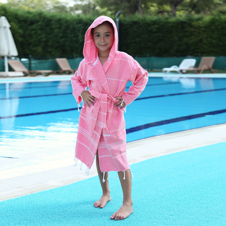 Bor Kid Cep Pure Basic bathrobe for kids beach towel pestemal 100% cotton changing robe