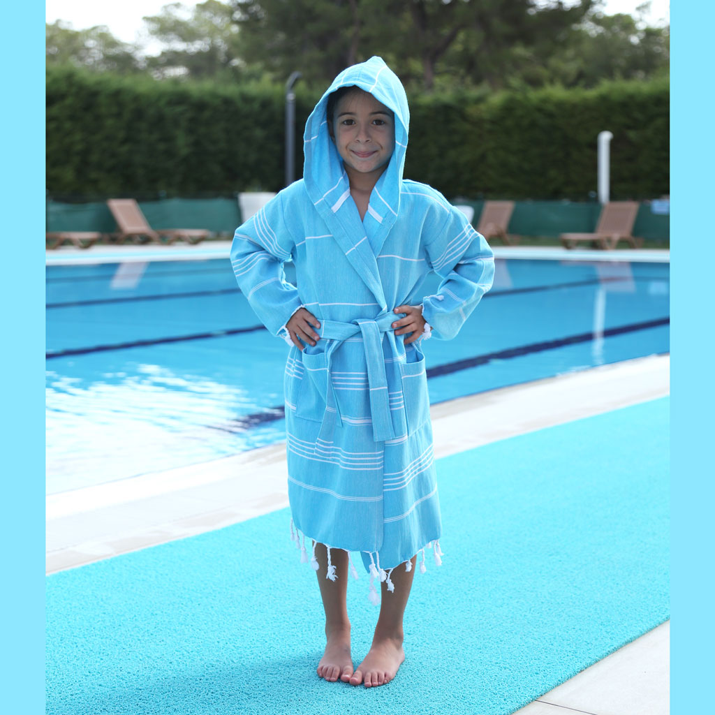 Bor Kid Cep Pure Basic bathrobe for kids beach towel pestemal 100% cotton changing robe