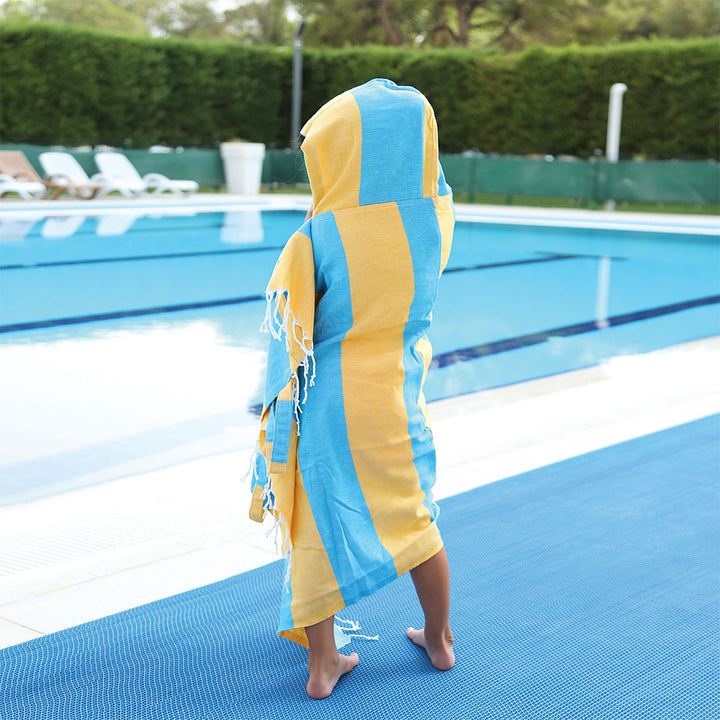 Kids towels Judy Pestemal Convertible bag Towel Poncho back Pack beach bag 100% Turkish cotton