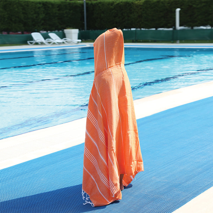 Kids towels Judy Pestemal Convertible bag Towel Poncho back Pack beach bag 100% Turkish cotton