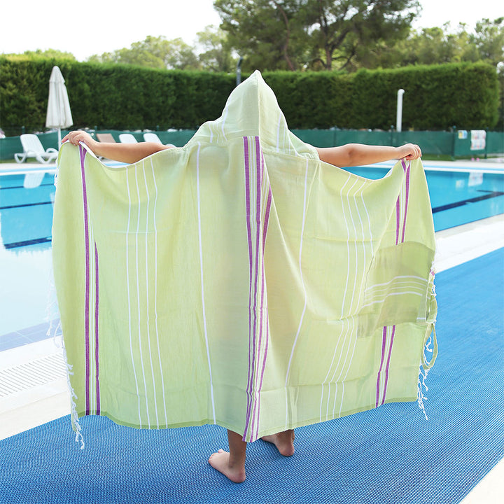 Kids towels Judy Pestemal Convertible bag Towel Poncho back Pack beach bag 100% Turkish cotton