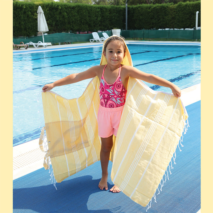 Kids towels Judy Pestemal Convertible bag Towel Poncho back Pack beach bag 100% Turkish cotton