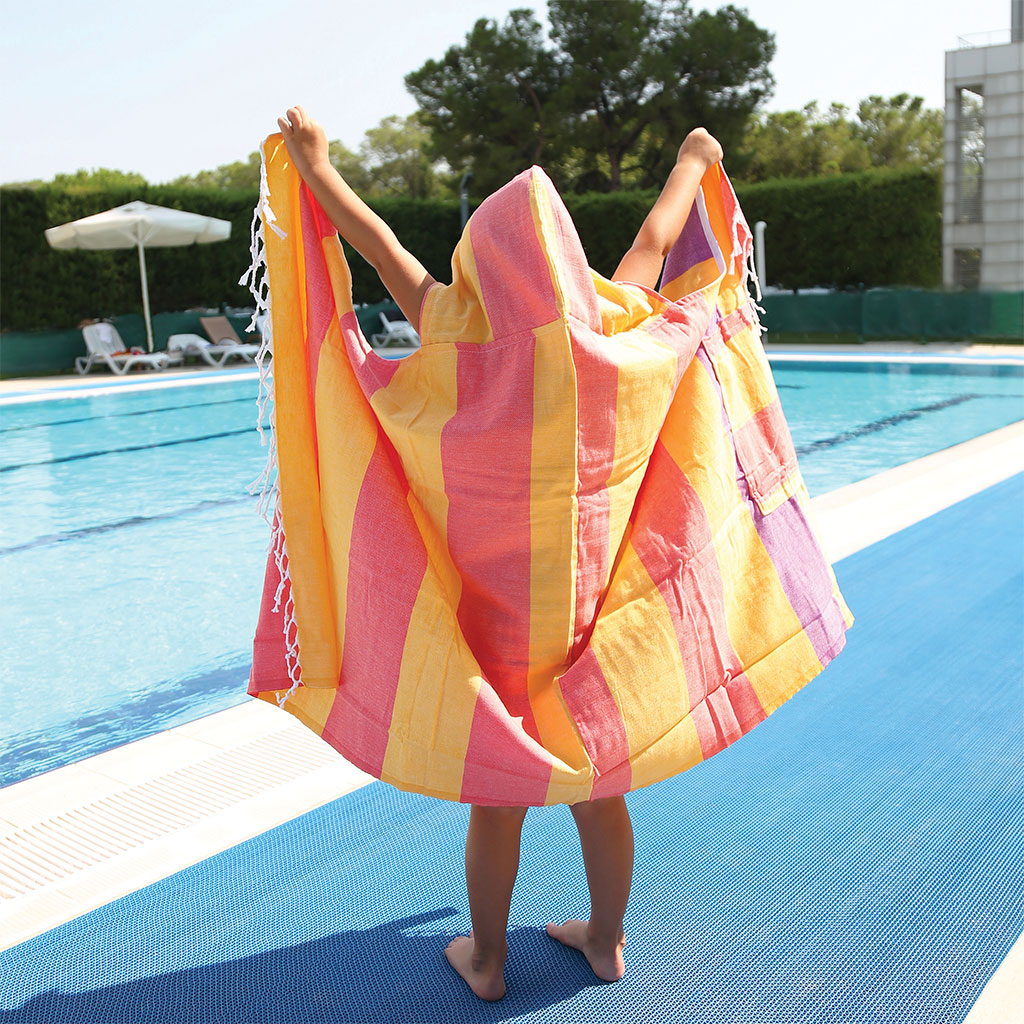 Kids towels Judy Pestemal Convertible bag Towel Poncho back Pack beach bag 100% Turkish cotton