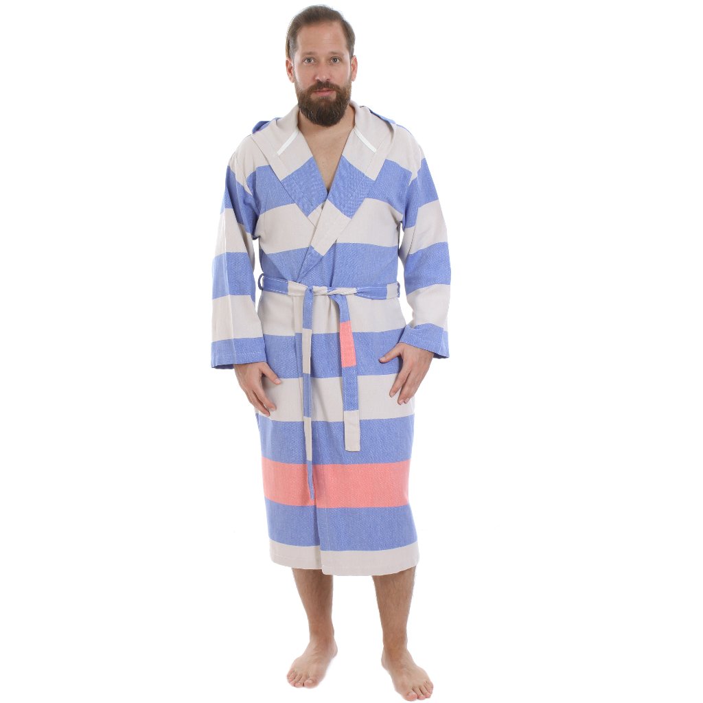 Men's women's Unisex bathrobes 100% Turkish cotton super absorbent quick dry light weight custom logo embroidered peshtemal changing robe