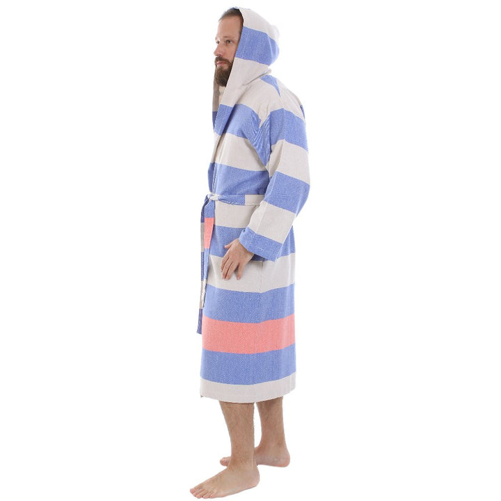 Men's women's Unisex bathrobes 100% Turkish cotton super absorbent quick dry light weight custom logo embroidered peshtemal changing robe
