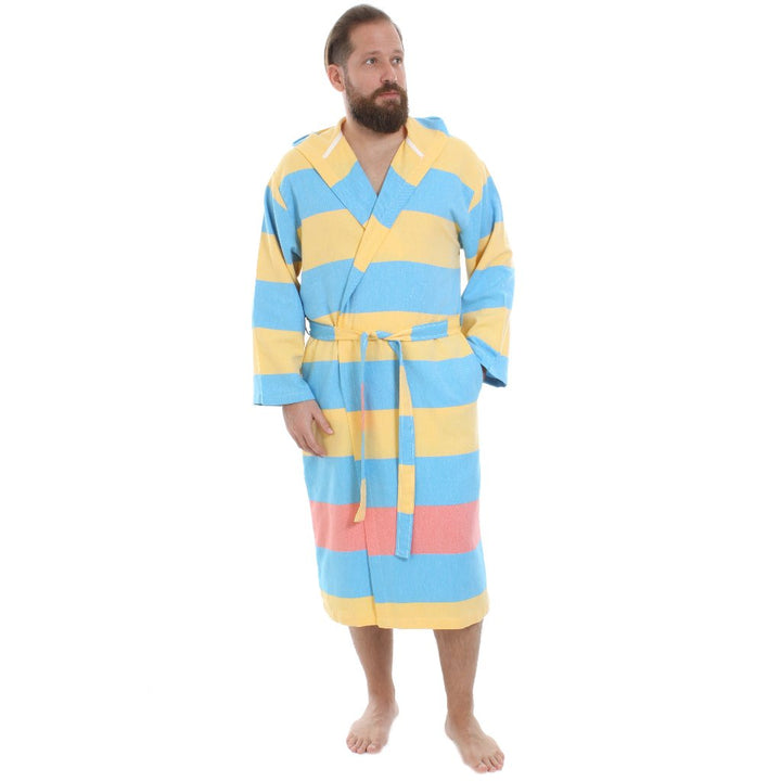 Men's women's Unisex bathrobes 100% Turkish cotton super absorbent quick dry light weight custom logo embroidered peshtemal changing robe