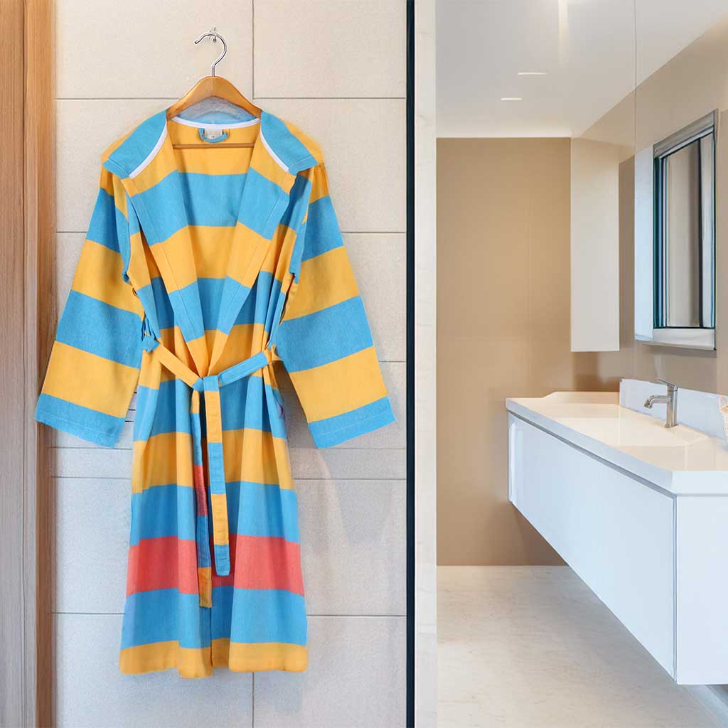 Men's women's Unisex bathrobes 100% Turkish cotton super absorbent quick dry light weight custom logo embroidered peshtemal changing robe