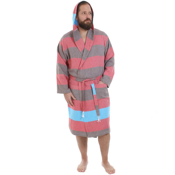 Men's women's Unisex bathrobes 100% Turkish cotton super absorbent quick dry light weight custom logo embroidered peshtemal changing robe