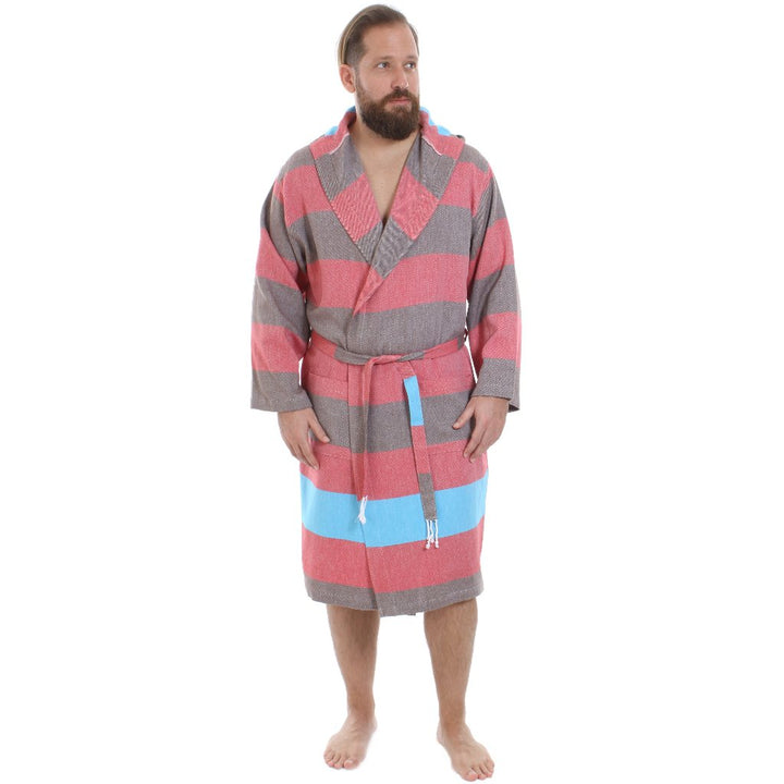 Men's women's Unisex bathrobes 100% Turkish cotton super absorbent quick dry light weight custom logo embroidered peshtemal changing robe