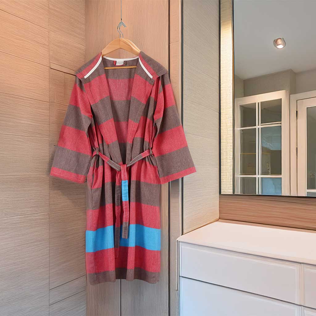 Men's women's Unisex bathrobes 100% Turkish cotton super absorbent quick dry light weight custom logo embroidered peshtemal changing robe