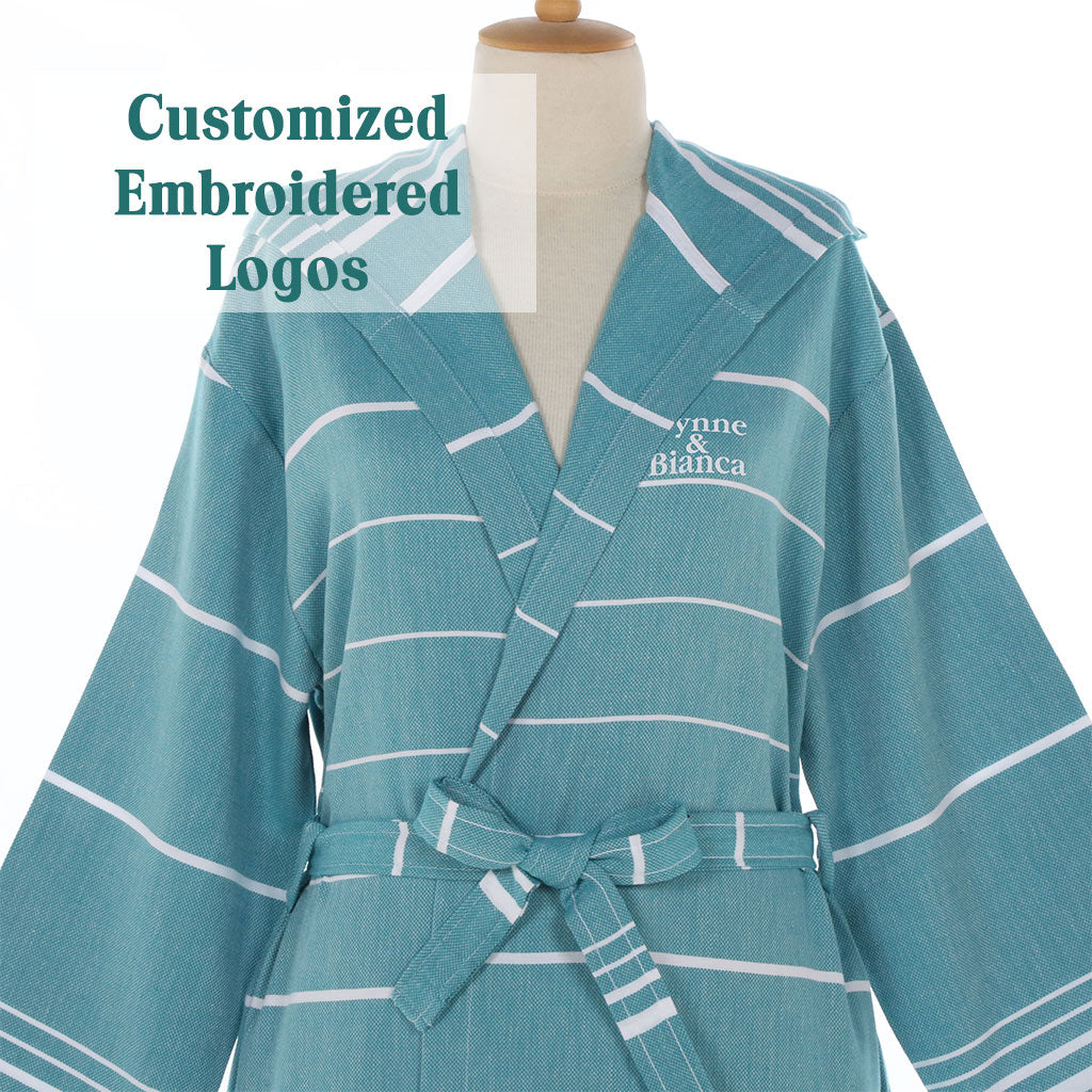 Wholesale Custom Turkish Bathrobe 100% cotton lightweight absorbent quickdry 