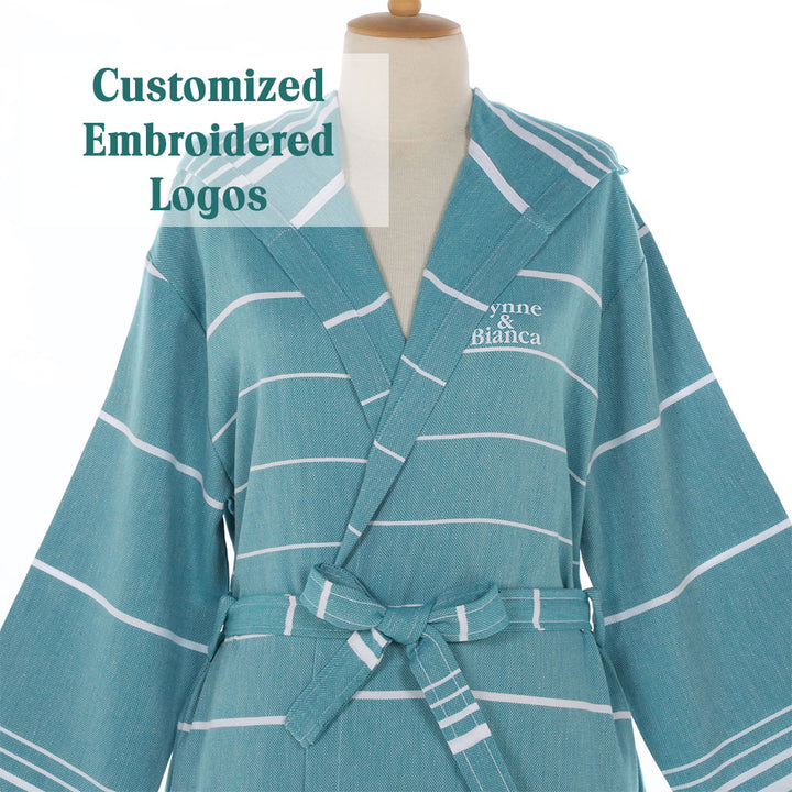 Wholesale Custom Turkish Bathrobe 100% cotton lightweight absorbent quickdry 