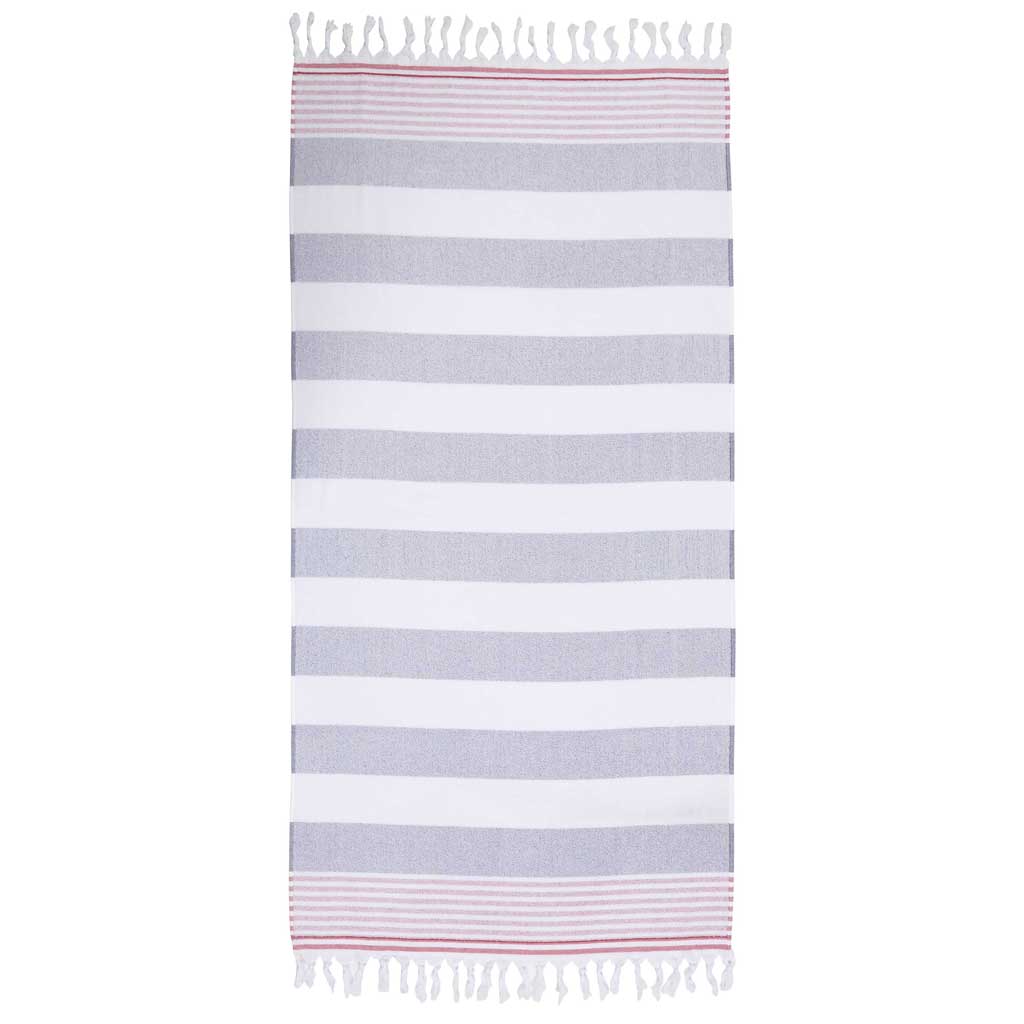 Double Sided Pestemal Beach Towel dual nature front side woven pestemal back side terry towel