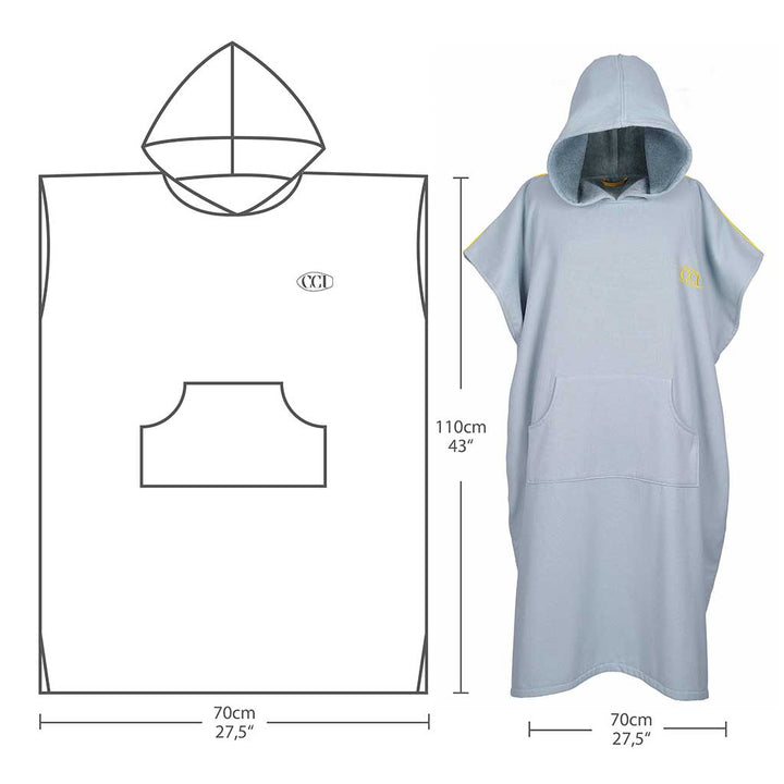 Pestemal Hooded Bathrobes Beach Poncho Unisex Double Face Cotton Terry Cloth Robe with Pockets One Size Fit All