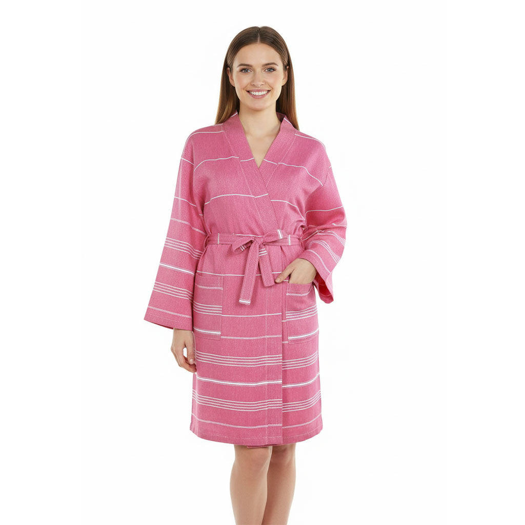 Pure kimono unisex bathrobe custom logo embroidery lightweight absorbent wholesale 