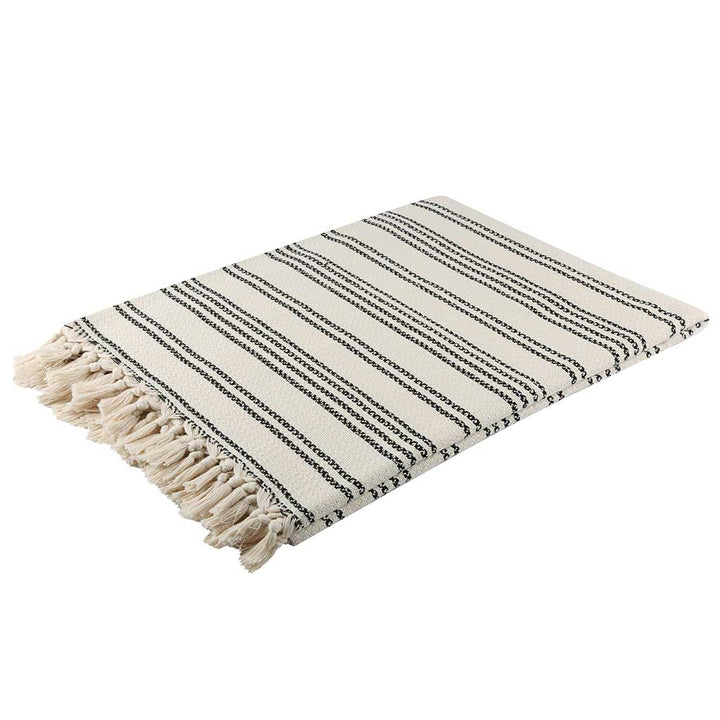 Wholesale 100% cotton throw blanket custom blankets for home decor sofa bed beach picnic 