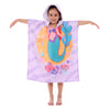 Mermaid Printed Kids Ponchos Quick drying highly absorbent changing robe 60% Cotton & 40% Polyester bathrobe for children