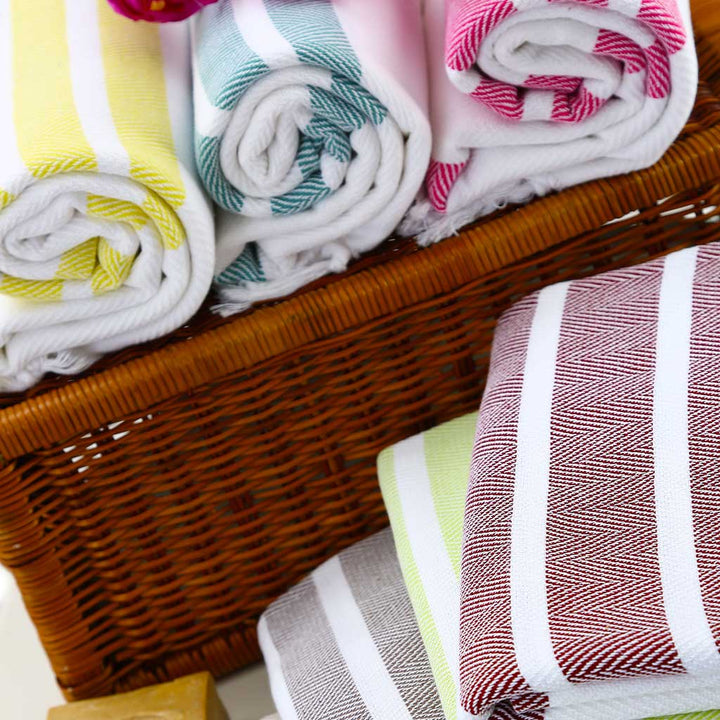 Fishbone Peshtemal Turkish Towel beach towel bath towels lightweight super absorbent sand free