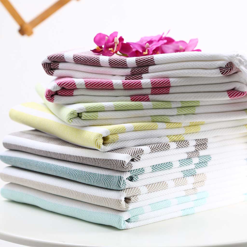Fishbone Peshtemal Turkish Towel beach towel bath towels lightweight super absorbent sand free