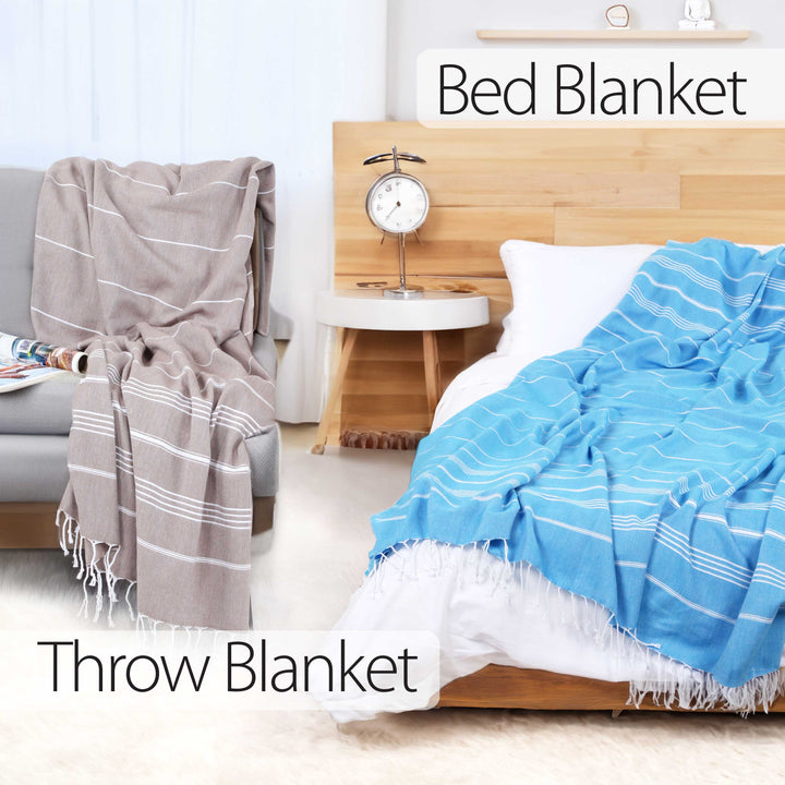 Turkish throw blanket home decor sofa blanket oversized custom luxury blanket bedding 100% cotton winter outdoor picnic party blanket