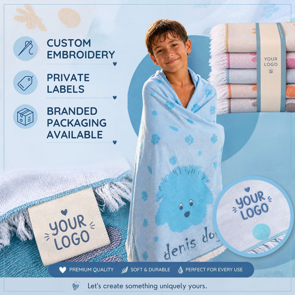 Denis Dog Kids Turkish Towel