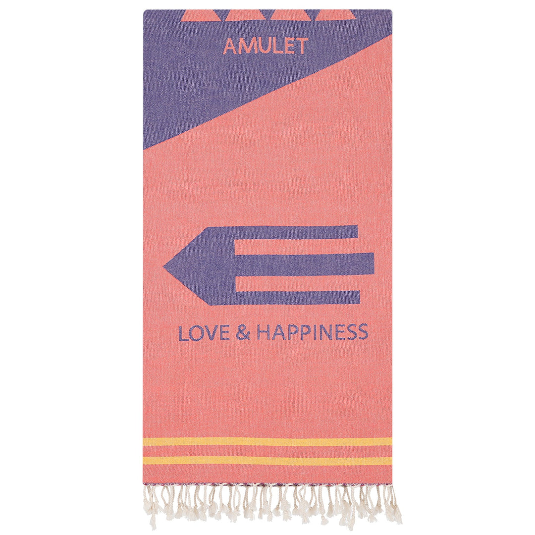 Lucky charm Turkish bath towel customized beach towels custom logo embroidery 100% cotton