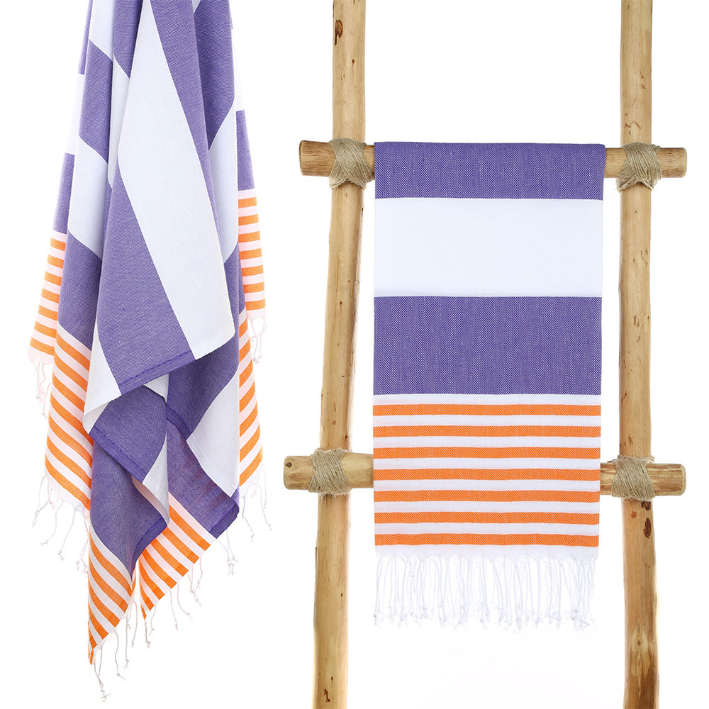 Turkish Peshtemal custom embroidery recycled beach towel bath towels lightweight super absorbent sand free recycled cotton