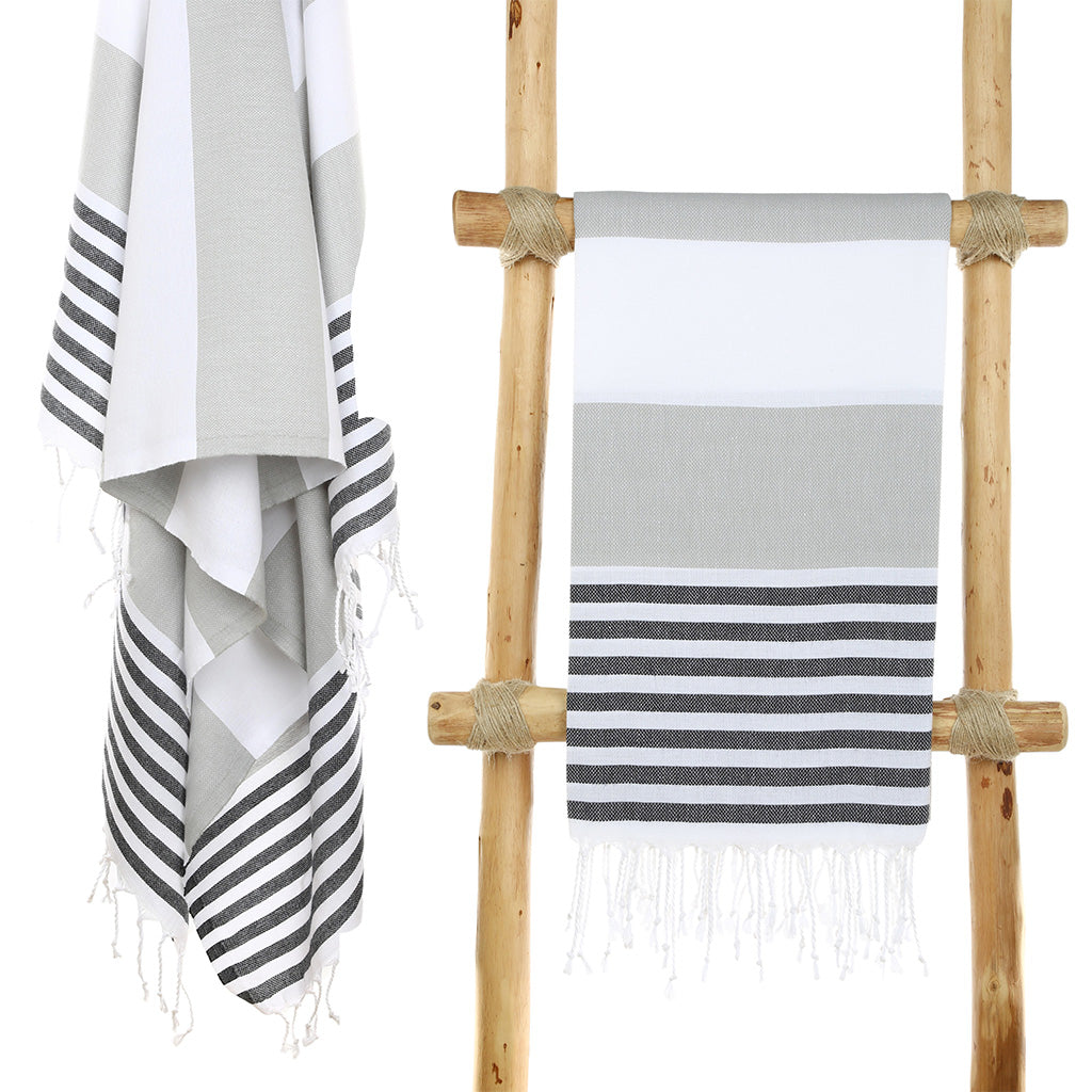 Turkish Peshtemal custom embroidery recycled beach towel bath towels lightweight super absorbent sand free recycled cotton
