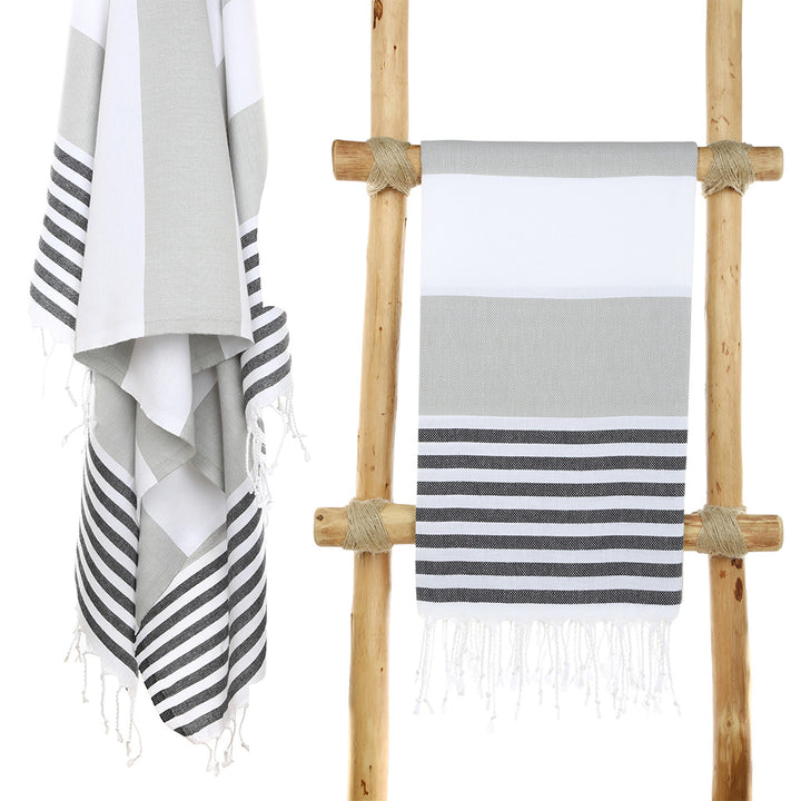 Turkish Peshtemal custom embroidery recycled beach towel bath towels lightweight super absorbent sand free recycled cotton
