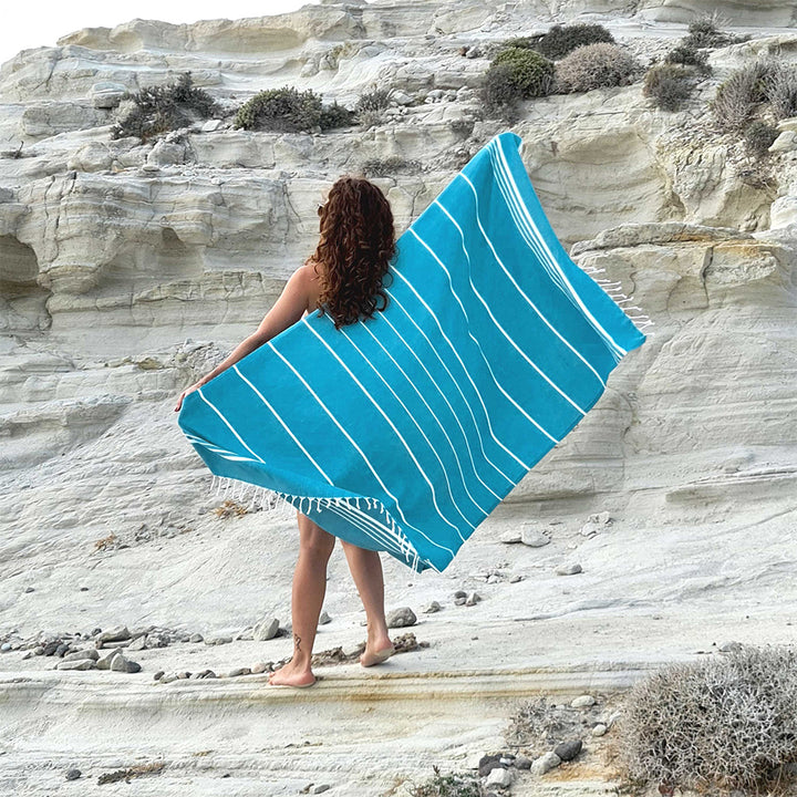 Paradise Fun Pestemal Turkish Towel beach towel bath towels lightweight super absorbent sand free