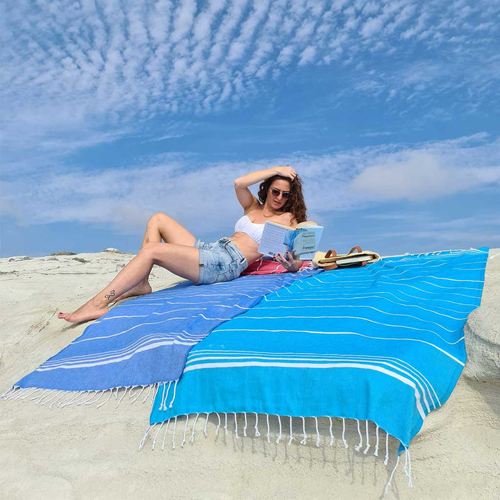 Paradise Fun Pestemal Turkish Towel beach towel bath towels lightweight super absorbent sand free