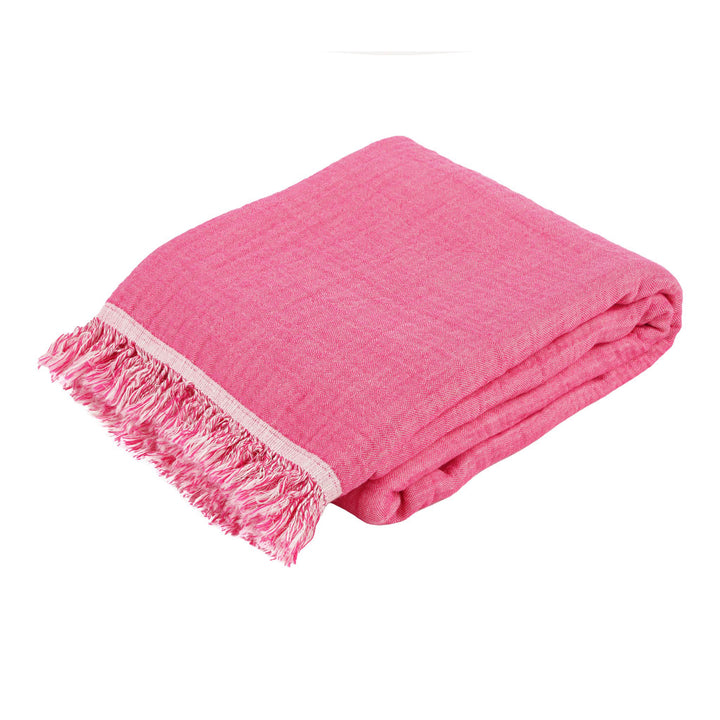 Customizable 4-layer muslin pestemal towel made of 100% Turkish cotton – lightweight, absorbent beach and bath towel, large size with embroidery logo, label, and packaging options