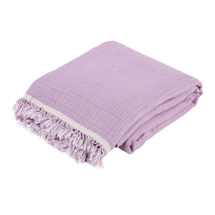 Customizable 4-layer muslin pestemal towel made of 100% Turkish cotton – lightweight, absorbent beach and bath towel, large size with embroidery logo, label, and packaging options