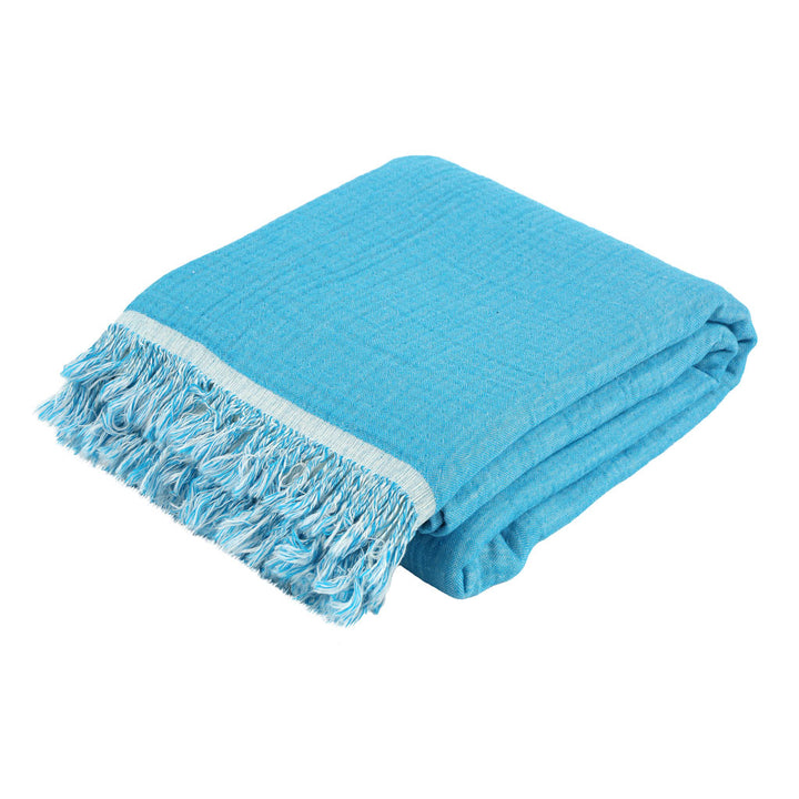 Customizable 4-layer muslin pestemal towel made of 100% Turkish cotton – lightweight, absorbent beach and bath towel, large size with embroidery logo, label, and packaging options